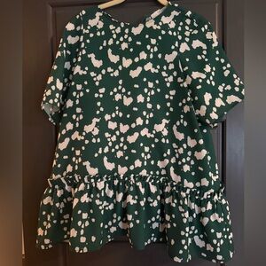 CROSBY by Mollie Burch Green and White Blouse
